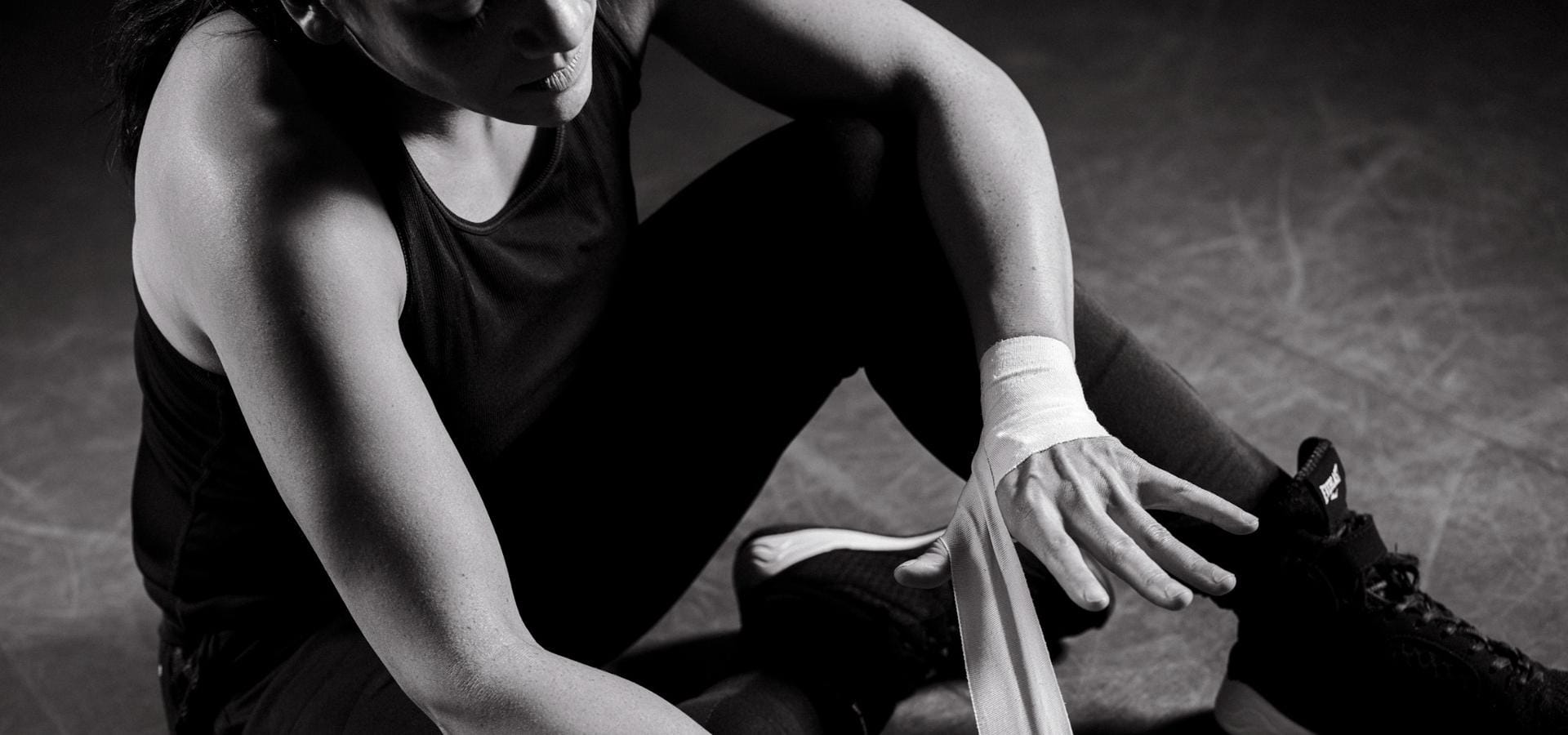 Prepping for boxing session